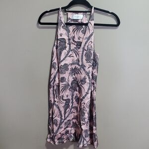 Zimmermann Pink and Black Patterned Sleeveless Dress Size 0